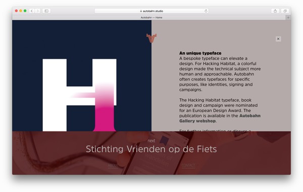 Hacking Habitat (detailpagina): screenshot van de Autobahn Studio website
