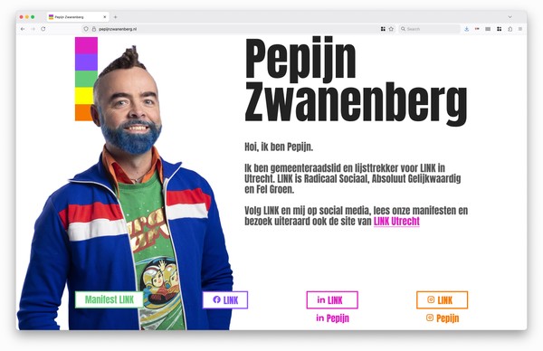 Screengrab van de site